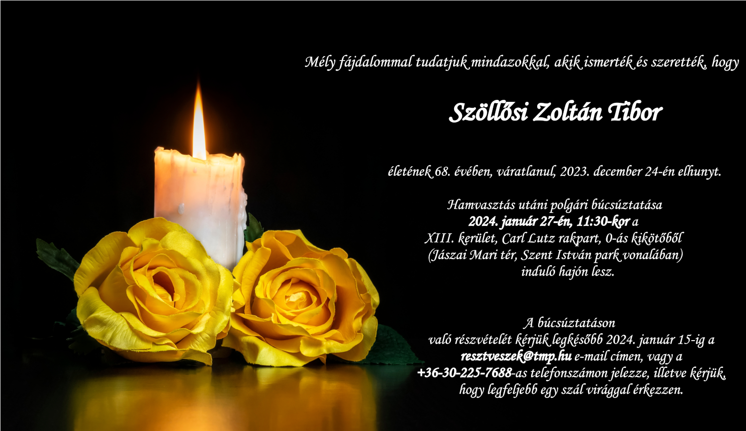 Szöllősi Zoltán gyászhír